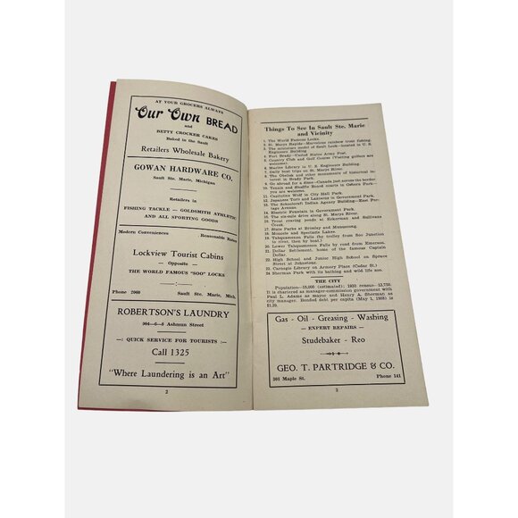 Vintage Sault Ste Marie Tourist Information & Traffic Laws Booklet 1938 Michigan - Picture 4 of 8